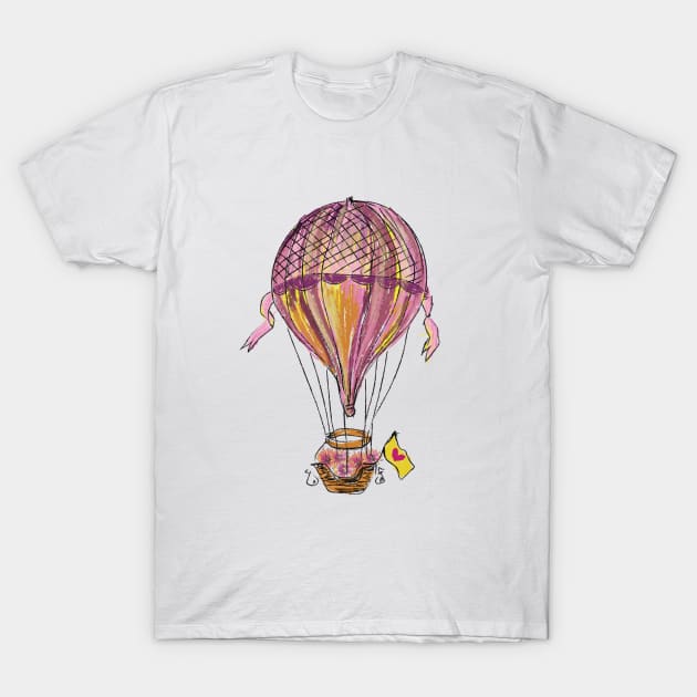 Hot Air Balloon T-Shirt by Manitarka